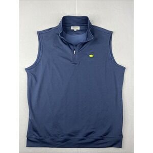 Masters Designed by Peter Millar Navy Blue 1/4 Zip Performance Vest Sz L